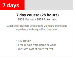 7 day intensive course Leicester